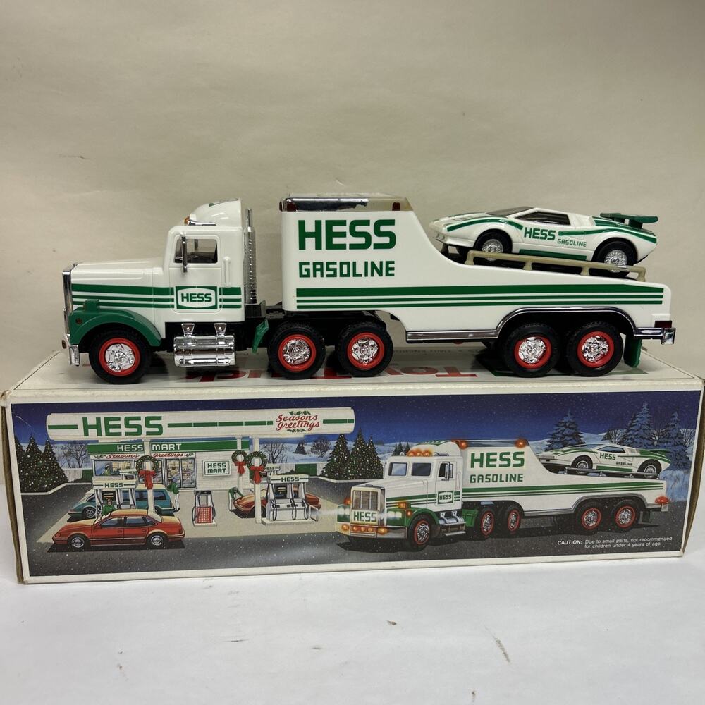 1991 Vintage Hess Toy Truck And Racer With Box And Inserts!! READ DESCRIPTION
